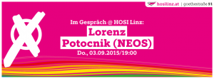 Im Gespräch: Lorenz Potocnik (NEOS) @ HOSI Linz | Linz | Oberösterreich | Österreich