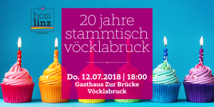 20 Jahre Regenbogenstammtisch Vöcklabruck @ Restaurant Cafe "Zur Brücke" | Vöcklabruck | Oberösterreich | Österreich