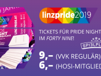 Vorverkaufskarten für die PRIDE NIGHT