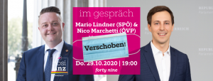 Verschoben: Im Gespräch: Mario Lindner (SPÖ) - Nico Marchetti (ÖVP) @ Queer Bar forty nine