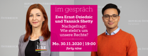 Im Gespräch: Ewa Ernst-Dziedzic und Yannick Shetty @ Queer Bar forty nine