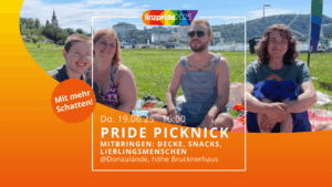 Pride Picknick an der Donaulände @ Donaulände (Höhe Brucknerhaus)