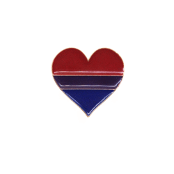 Pin "Bi" herzförmig