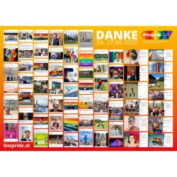 Plakat "Danke #linzpride2020"