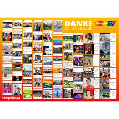 Plakat "Danke #linzpride2020"