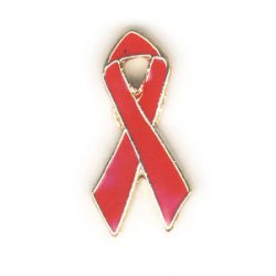 Pin Red Ribbon groß