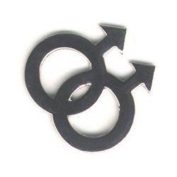 Pin Männerzeichen doppelt