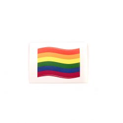 Regenbogen-Aufkleber geschwungen klein