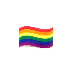 Regenbogen-Aufkleber geschwungen mittel