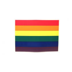 Regenbogen-Aufkleber rechteckig mittel