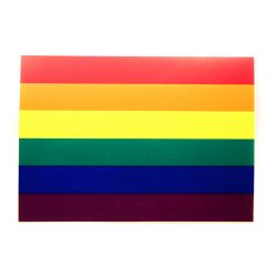 Regenbogen-Aufkleber rechteckig groß