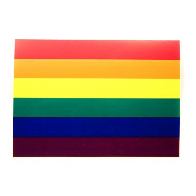 Regenbogen-Aufkleber rechteckig groß