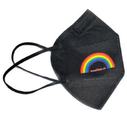 FFP2-Maske schwarz "Rainbow"