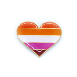 Pin "Lesbian" herzförmig