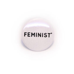 Button: "Feminist*" weiß
