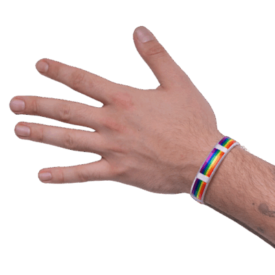 Armband "Rainbow", weiß – Bild 2