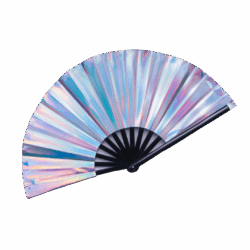 Fächer glänzend silber